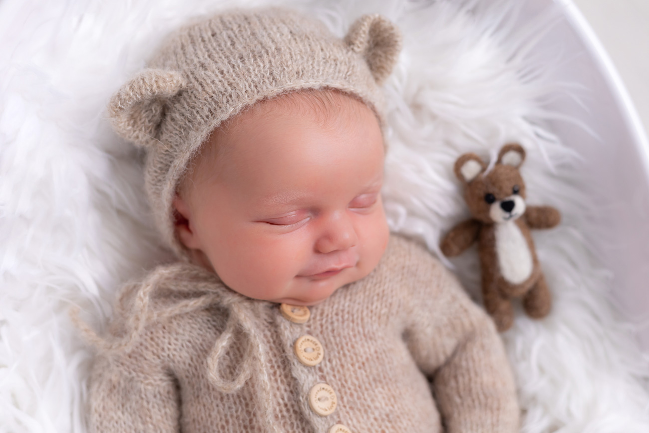 Newborn Session - Baby in Teddy Outfit
