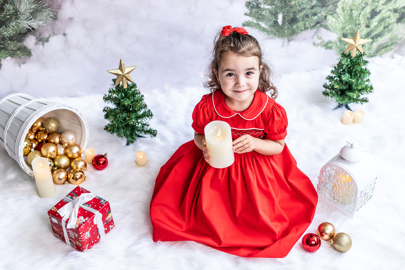 Little Girl Christmas Portrait